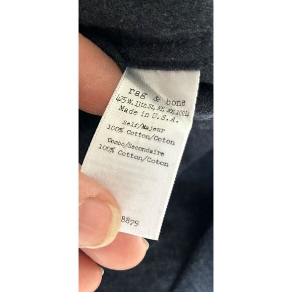 RAG & BONE Button-down Shirt Cotton Gray Long Sleeve Size Large - Picture 6 of 6